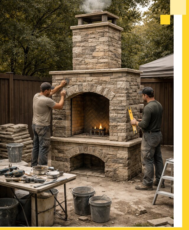 Проектирование и установка уличных каминов в Полевской