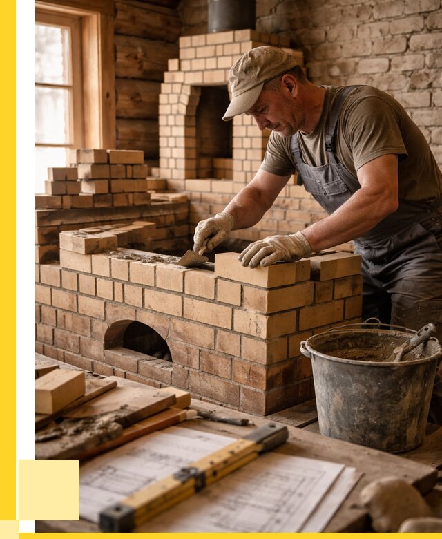 Кладка печей из кирпича в Полевской цены от 30795 р. - ЭриданПлв