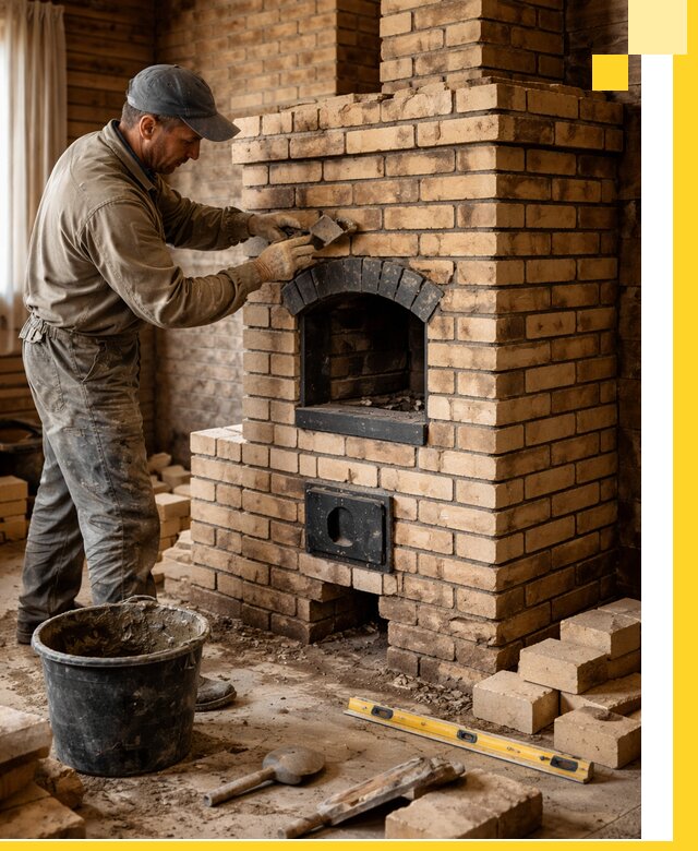 Кирпичные печи под ключ в Полевской: проектирование и кладка
