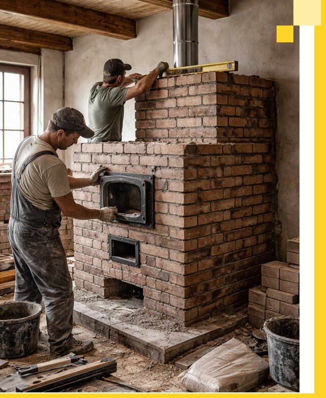 Печи для загородного дома под ключ в Полевской — монтаж и сервис