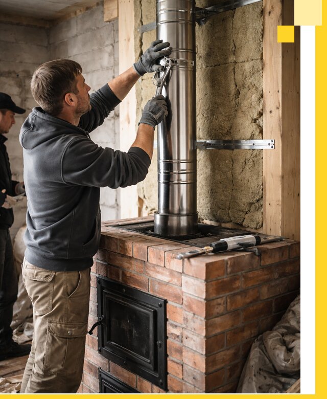 Изготовление и монтаж печей и дымоходов под ключ в Полевской