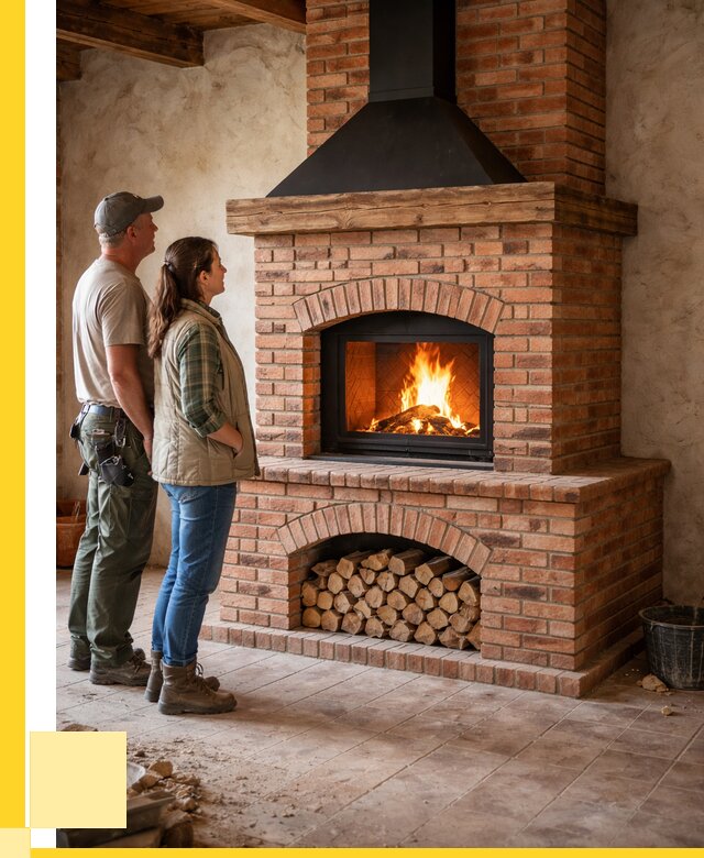 Печи камины из кирпича в Полевской от 123180 р. | ЭриданПлв