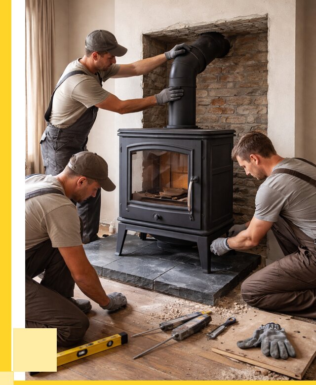 Монтаж печи камина в частном доме в Полевской от 25663 р. | ЭриданПлв