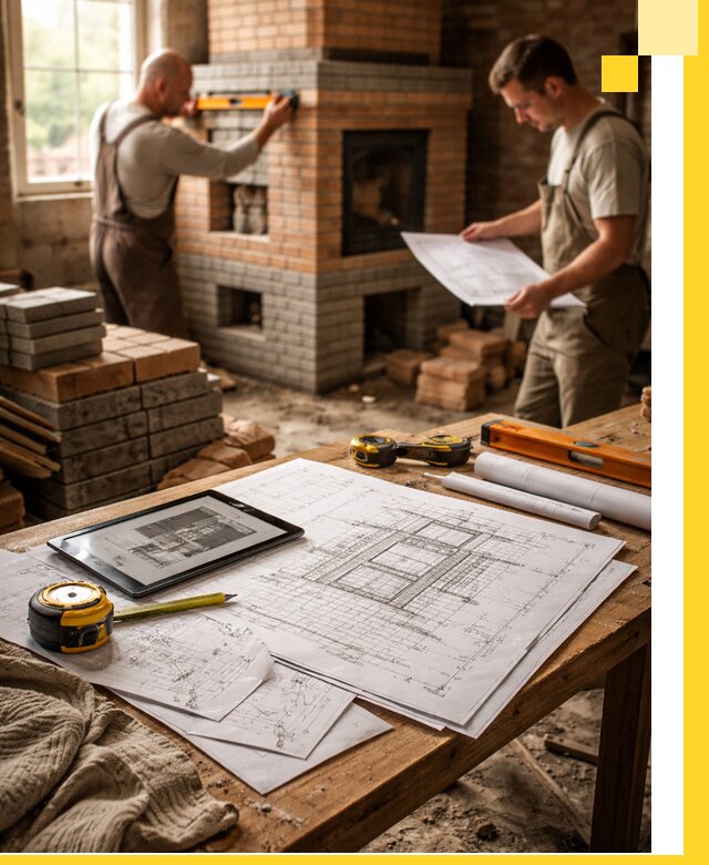 Проекты печей и каминов с индивидуальным дизайном в Полевской