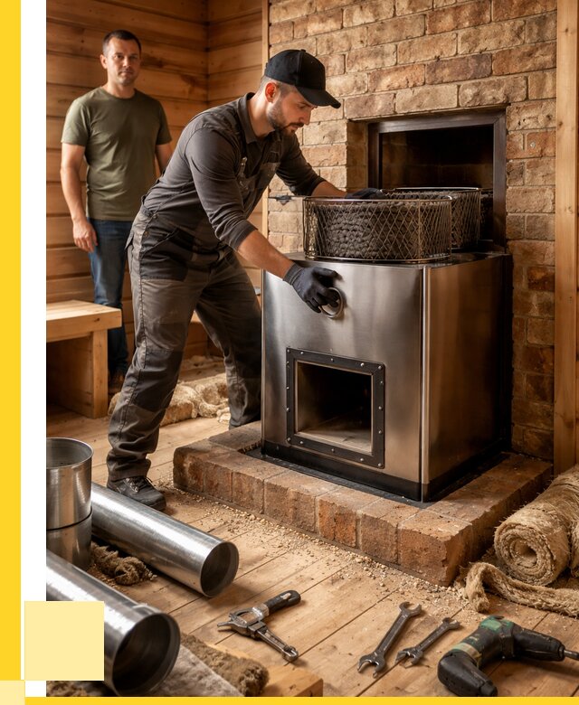 Монтаж банных печей под ключ в Полевской от 18477 р., ЭриданПлв