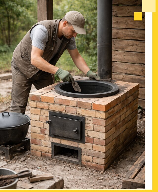 Изготовление и установка печей для казана в Полевской под ключ