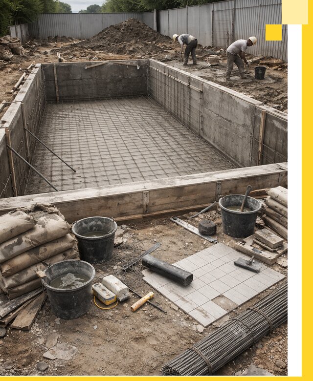 Строительство бассейнов под ключ в Полевской, дизайн и монтаж