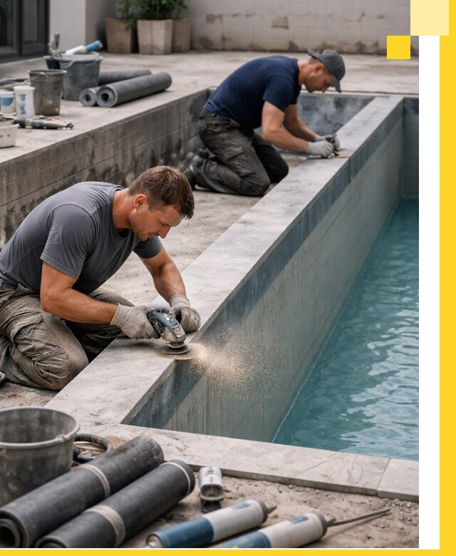 Профессиональный ремонт бассейнов под ключ в Полевской