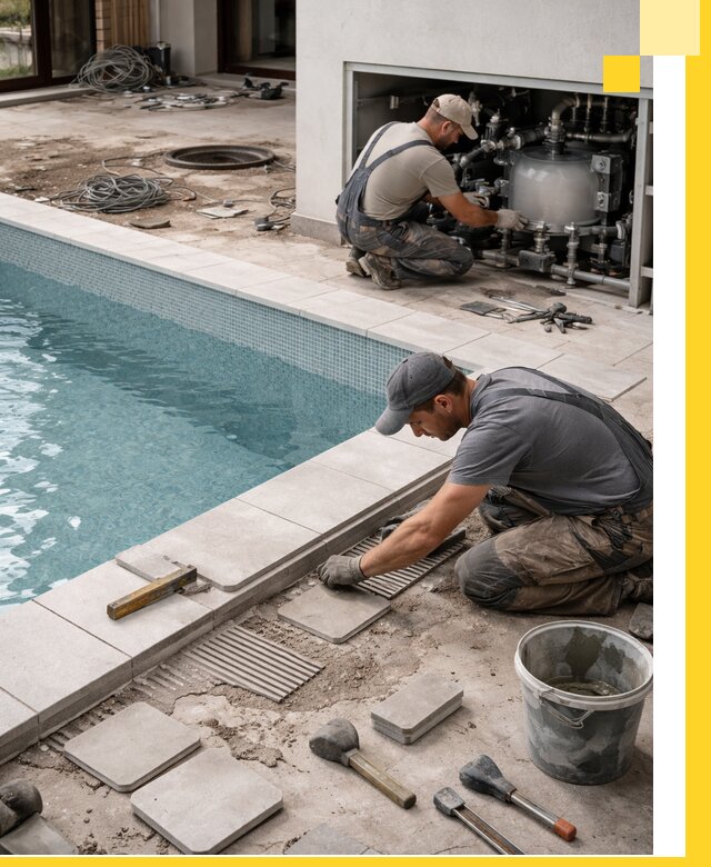 Строительство и монтаж бассейнов в коттедже в Полевской