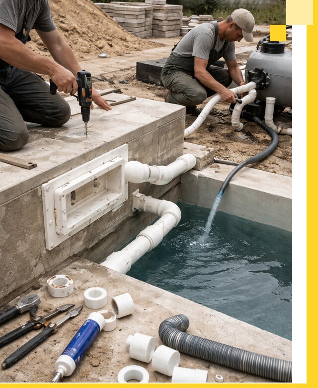 Строительство скиммерных бассейнов под ключ в Полевской