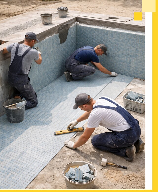 Укладка и установка плитки для бассейнов под ключ в Полевской