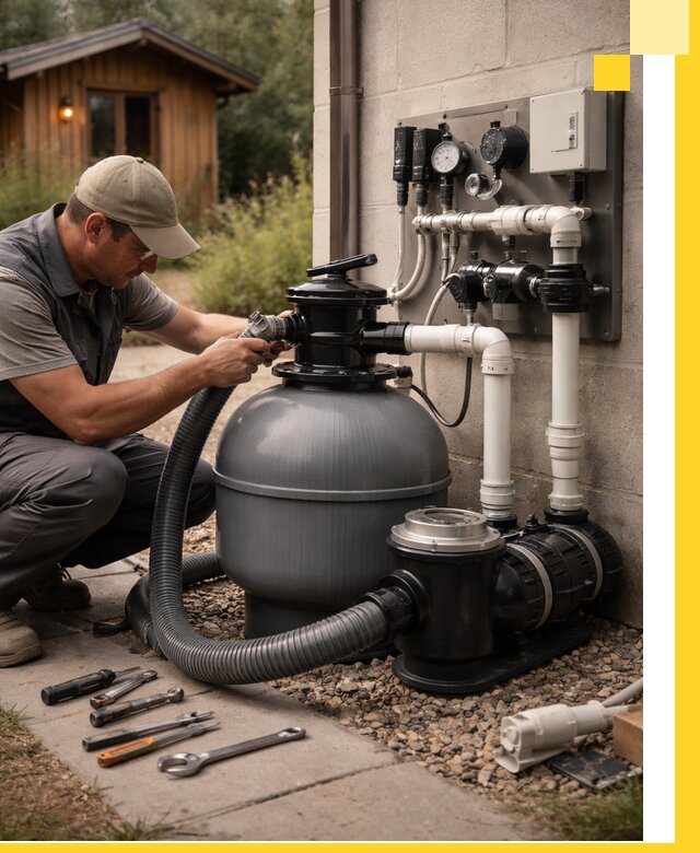 Продажа и монтаж фильтров и насосов для бассейнов в Полевской