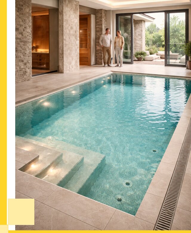 Бассейн во дворе в Полевской: проект, отделка от 1231800 р. | ЭриданПлв