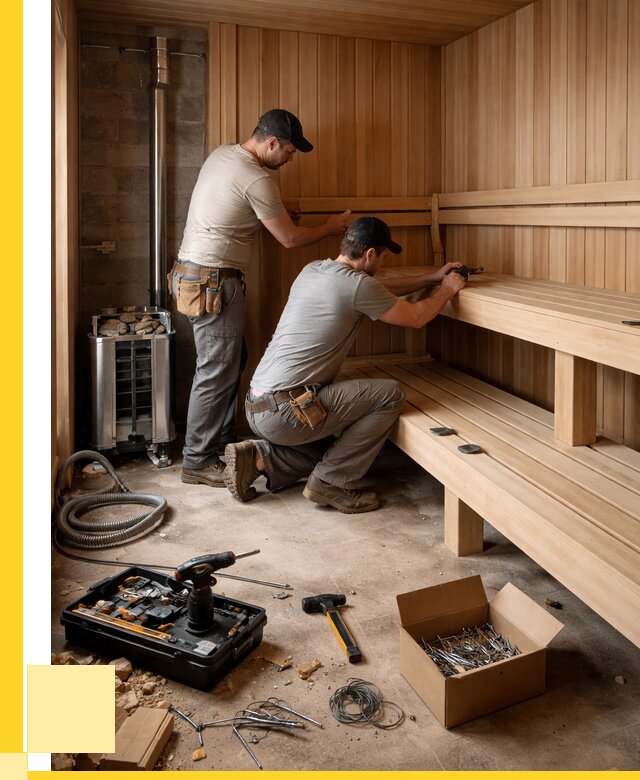 Монтаж саун под ключ в Полевской от 123180 р. | ЭриданПлв