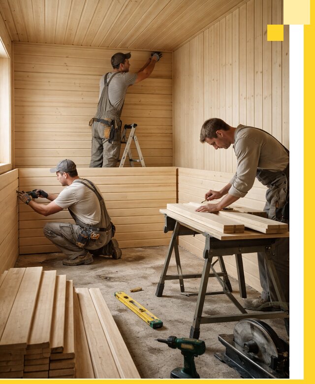 Обшивка саун в Полевской из натуральной древесины под ключ