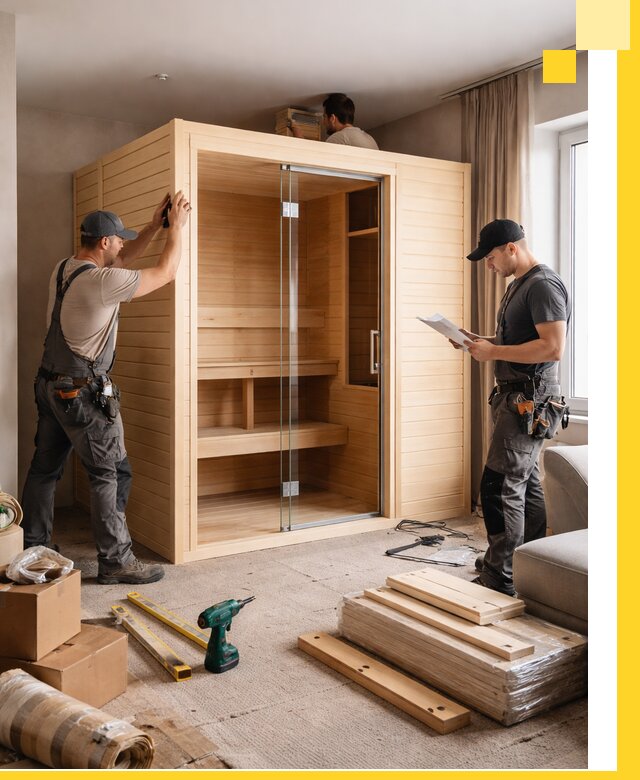 Установка и благоустройство саун в квартире в Полевской