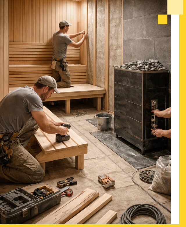 Дизайн и строительство интерьерных саун под ключ в Полевской