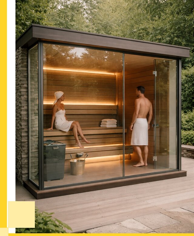 Сауна стеклянная и двери для сауны в Полевской от 256625 р. | ЭриданПлв