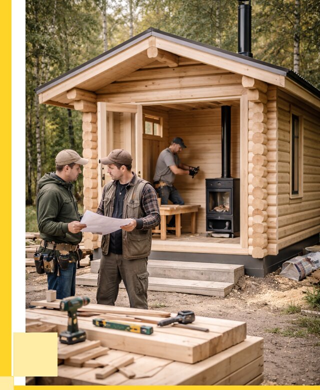 Монтаж бань под ключ в Полевской — от 205300 р. | ЭриданПлв