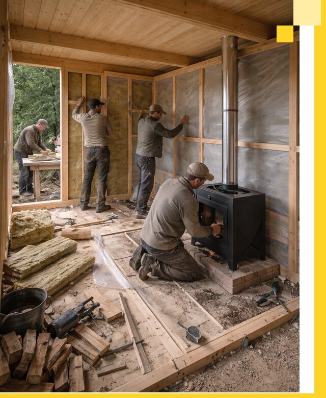 Профессиональный монтаж бань под ключ в Полевской для дома