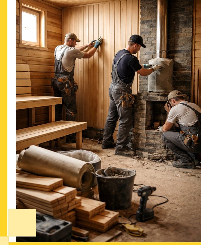 Ремонт бань под ключ в Полевской от 46193 р. | ЭриданПлв