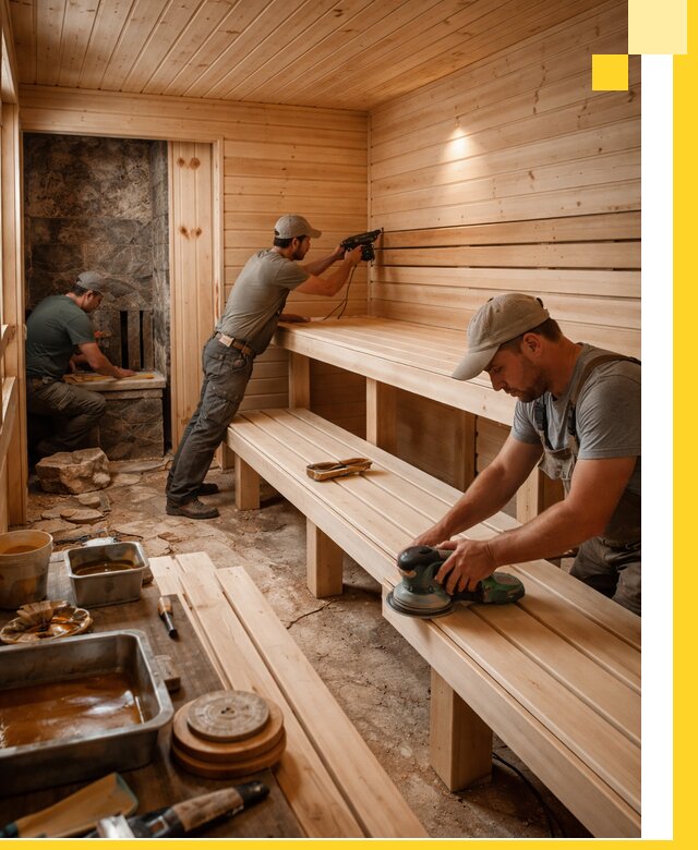 Профессиональная отделка бань в Полевской под ключ, с гарантией