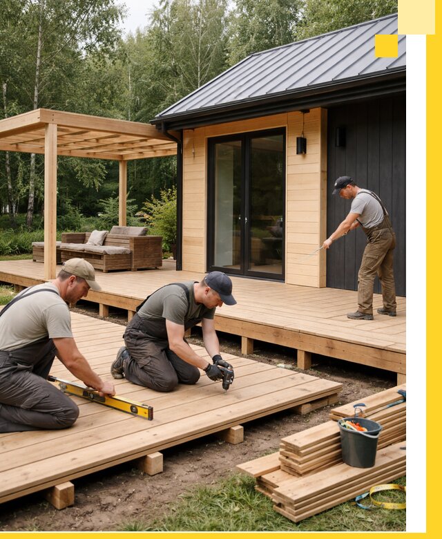 Строительство бань с террасой и бассейном под ключ в Полевской