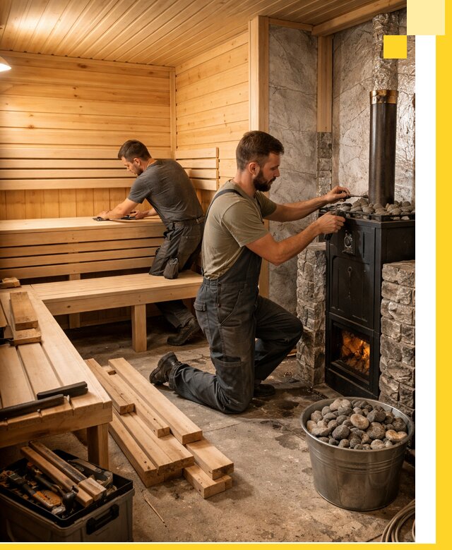 Дизайн и строительство интерьеров бань под ключ в Полевской