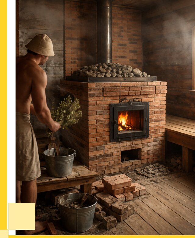 Кирпичные банные печи в Полевской от 92385 р. | ЭриданПлв