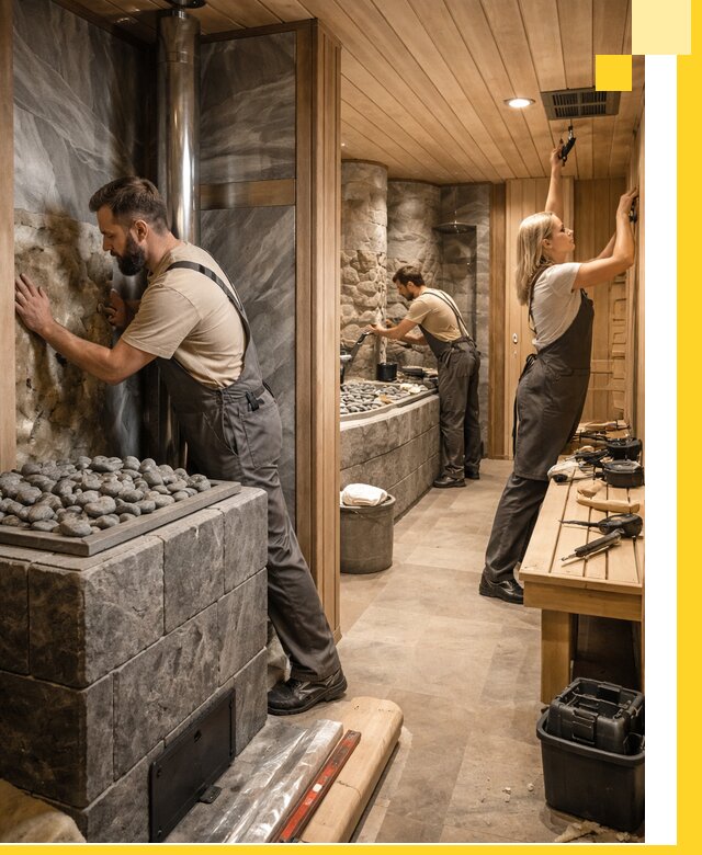 Строительство бань и SPA процедур в Полевской под ключ и отделкой