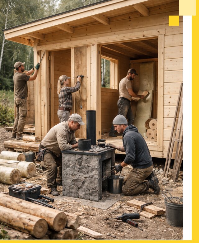 Купить баню под ключ в Полевской строительство монтаж отделка