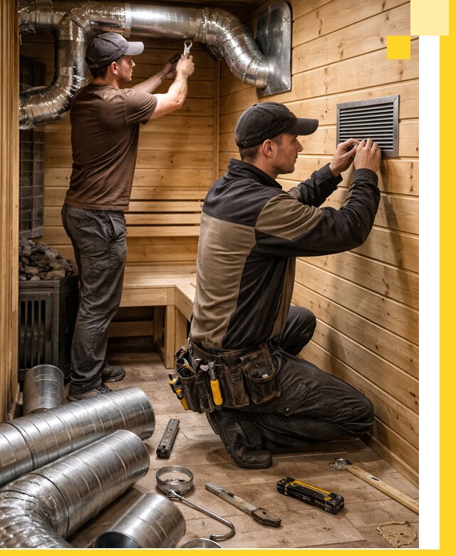 Проектирование и монтаж вентиляции бани в Полевской под ключ