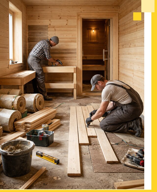 Индивидуальный проект бани с комнатой отдыха под ключ в Полевской