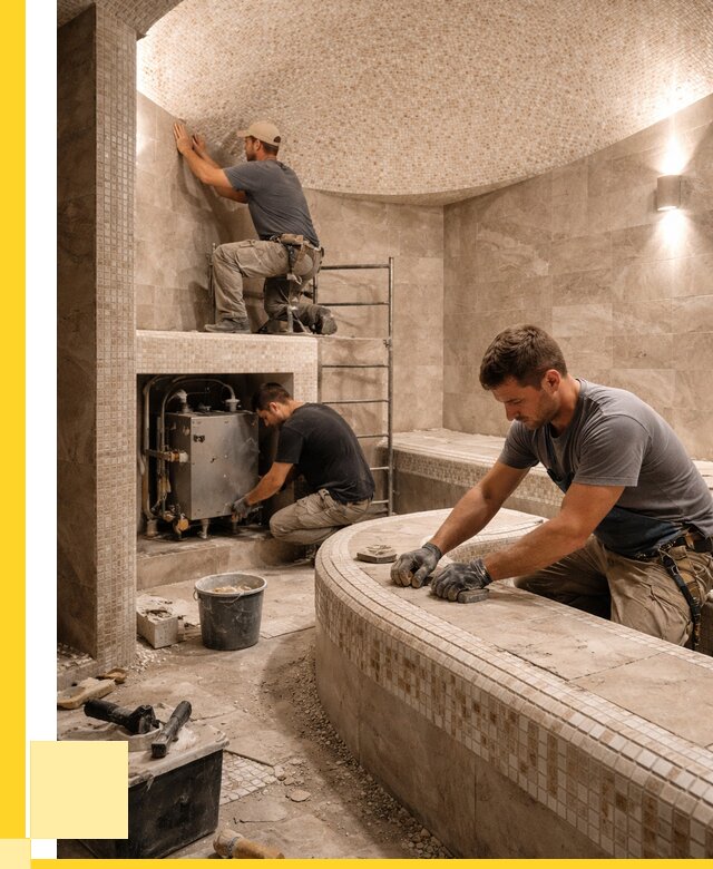 Монтаж хамамов под ключ в Полевской от 256625 р. ЭриданПлв