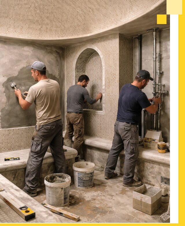 Профессиональный монтаж хамамов под ключ в Полевской с гарантией