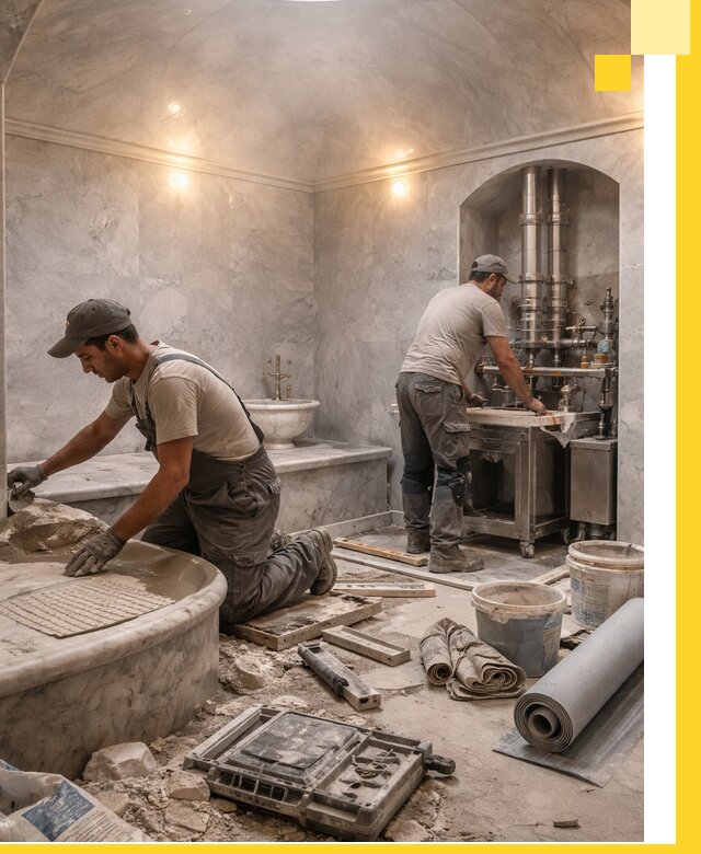 Строительство турецких бань хаммам под ключ в Полевской