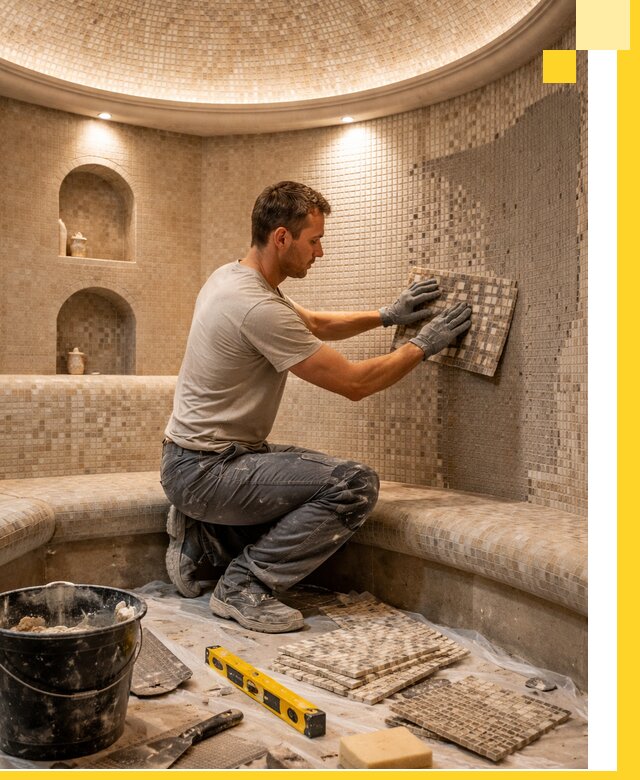 Устройство и монтаж домашнего хамама под ключ в Полевской