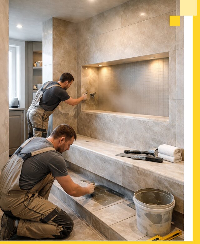 Профессиональное строительство хамама в квартире в Полевской