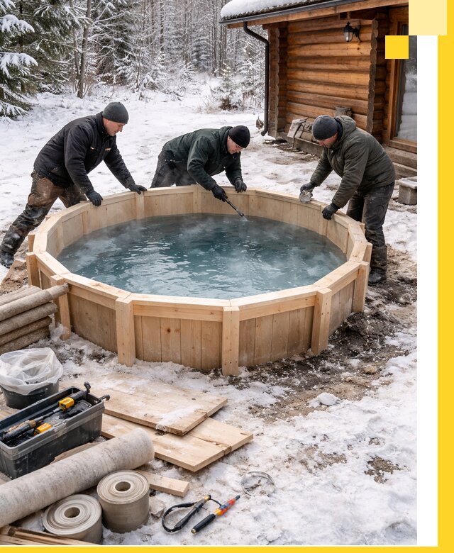 Изготовление и установка ледяных купелей под ключ в Полевской