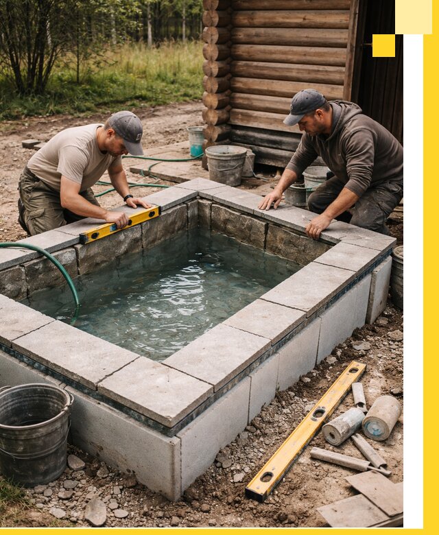 Изготовление и установка холодных купелей под ключ в Полевской