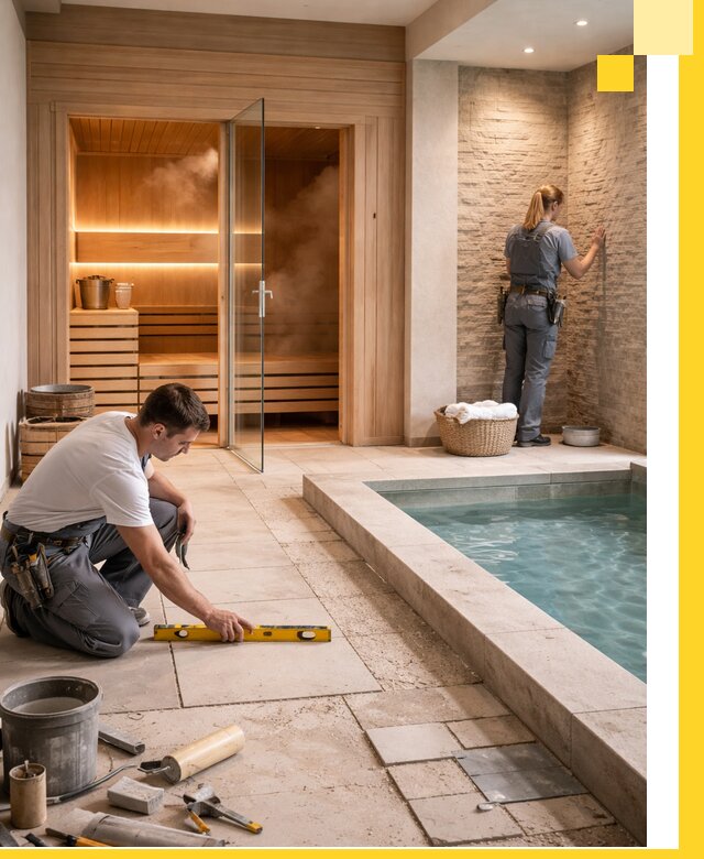 Комплексный дизайн и отделка интерьеров SPA под ключ в Полевской